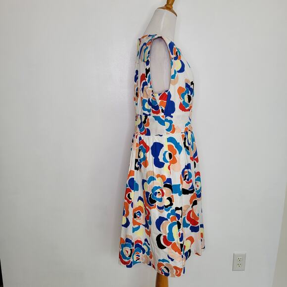 Plenty by Tracy Reese Tabitha Floral Dress Fit Flare Cotton Bold Women 14 - Picture 3 of 13